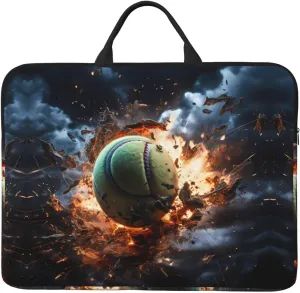 14in Lightning Fever Tennis Print Laptop Case Sleeve Bag â€“ Shock-Resistant Padded Interior, Perfect for Business and Daily Commute