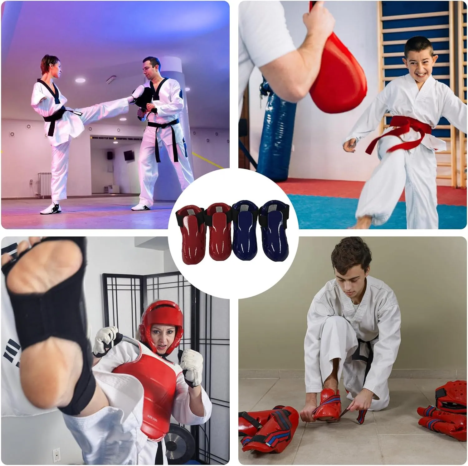 Adult Taekwondo Foot Guard Martial Art Foam Shoes Footgear Taekwondo Foot Protections Taekwondo Accessories for Training