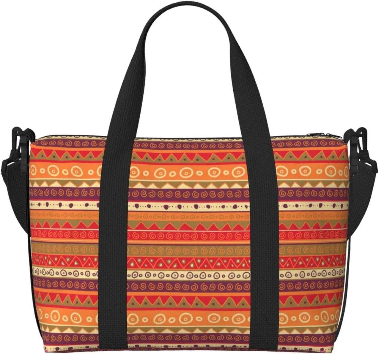 African National-Patterns Personal Item Travel Bags for Women - Durable Travel Duffel Bags, Gym Bags for Overnight Trips