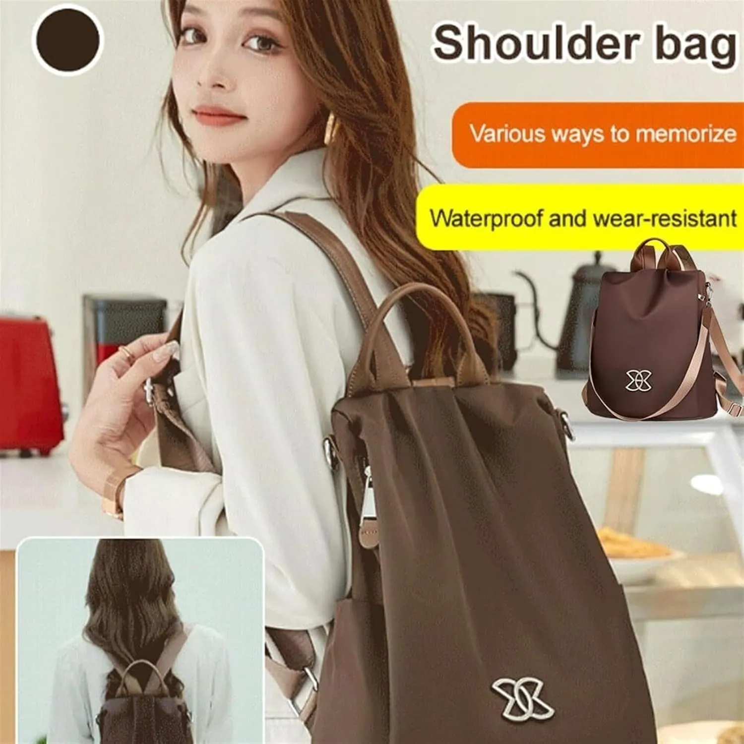 Anti Theft Large Capacity Backpack, Lightweight Oxford Cloth Backpack, Leisure Shoulder Bag For Women