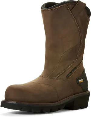 Ariat Men's Powerline Pull-on Waterproof 400g Composite Toe Work Boot