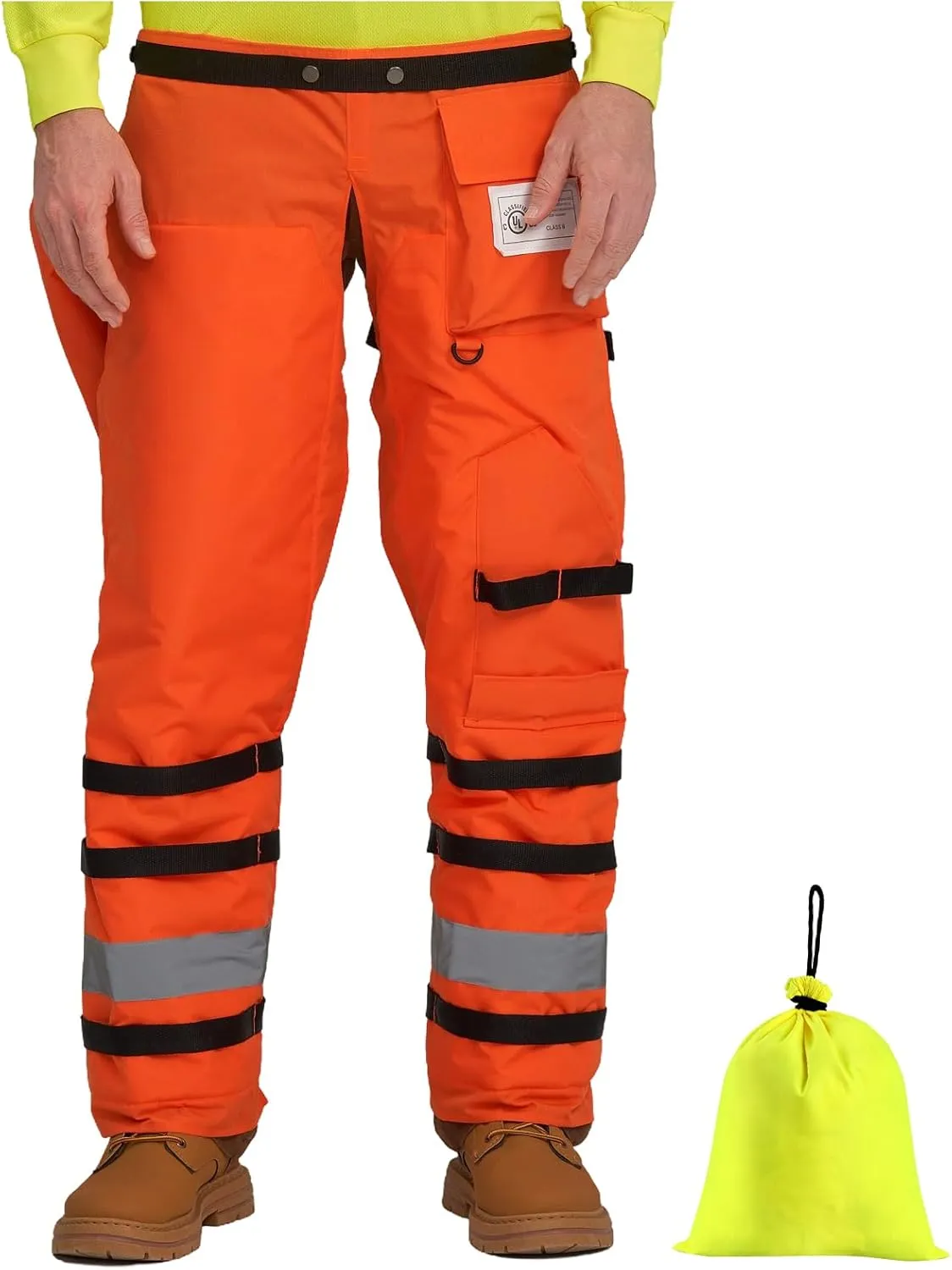 AYKRM Chainsaw Chaps 8-Layer Protective Apron Wrap Adjustable Chainsaw Pants/Chap for Loggers Forest Workers