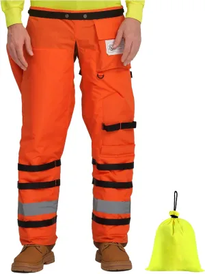 AYKRM Chainsaw Chaps 8-Layer Protective Apron Wrap Adjustable Chainsaw Pants/Chap for Loggers Forest Workers