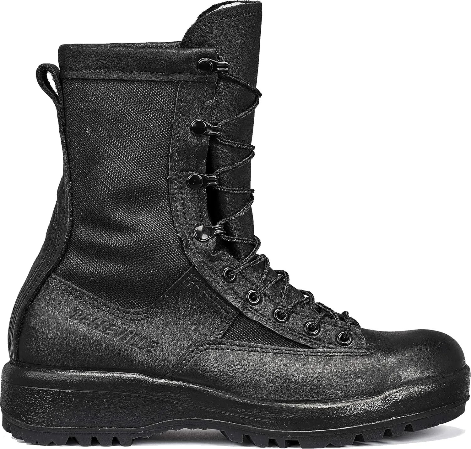 Belleville 700 8 Inch Waterproof Duty Black Tactical Boots for Men - Polishable Leather and Nylon with Oil-Resistant Gore-Tex Lining for Police, EMS, and Security Personnel