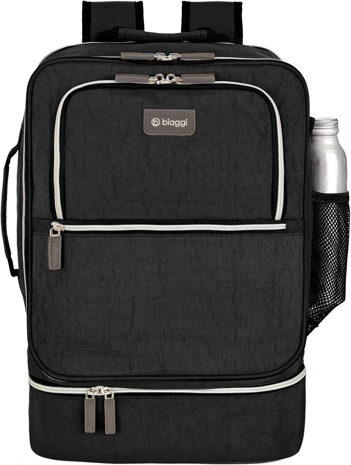 biaggi Carry Cube Backpack: TSA Approved Travel Bag with Removable Packing Cube, Lightweight & Durable for Personal Item Use (Black)