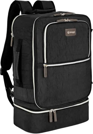 biaggi Carry Cube Backpack: TSA Approved Travel Bag with Removable Packing Cube, Lightweight & Durable for Personal Item Use (Black)