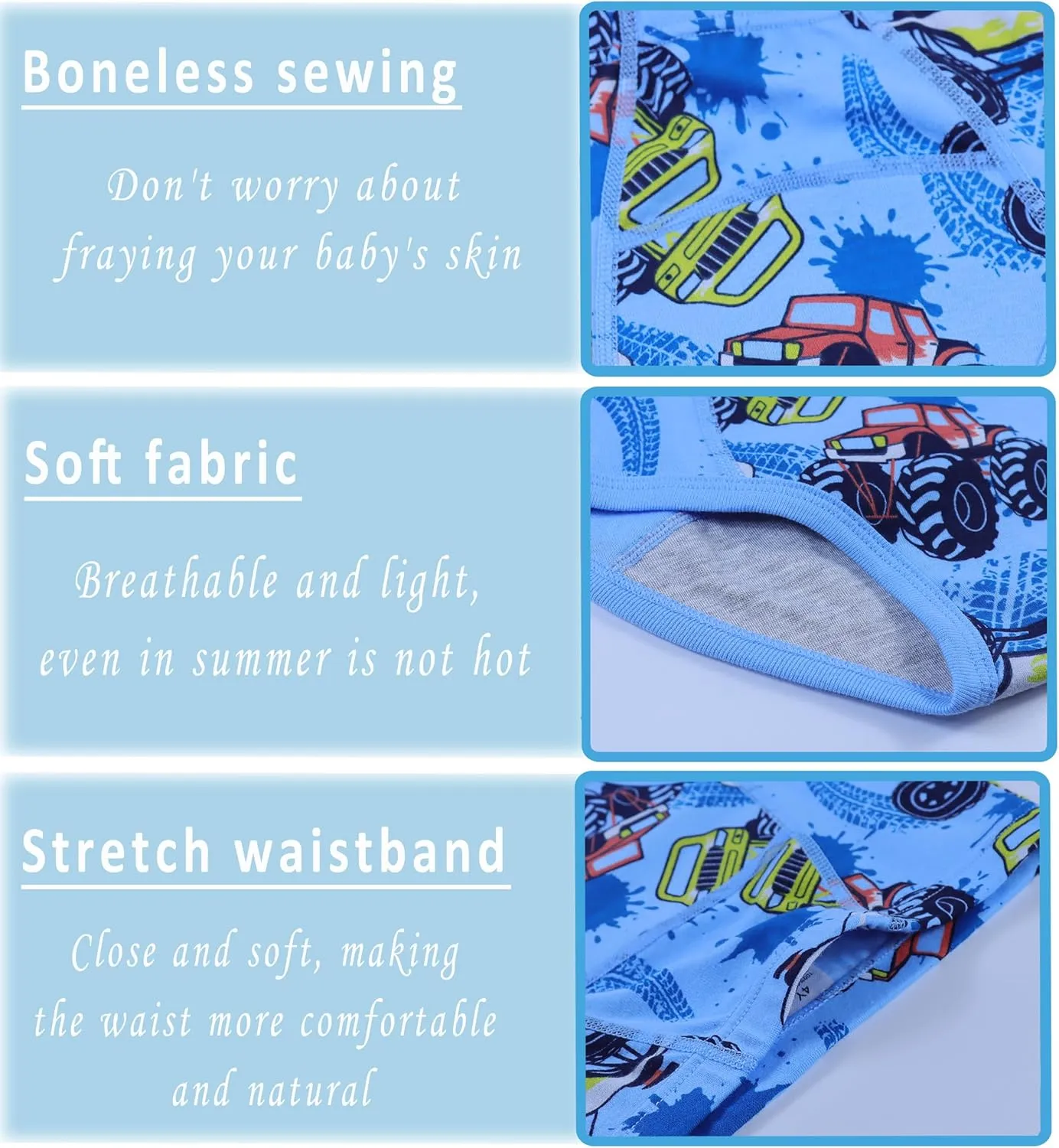 Boboking Boys Training Toddler Underwear Truck Potty Briefs For Boys Pack Of 6