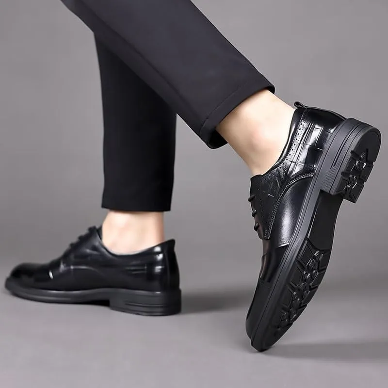Business Suits Dress Shoes Men's Spring New Leather Casual Oxfords Groom's Wedding Formal Shoes(7.5)