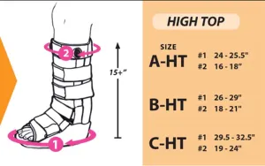 CastCoverz! Orthopedic Walking Boot Cover - Black - Size B - High Top - Fashionable, Protective, and Washable - Bootz! - Made in The USA