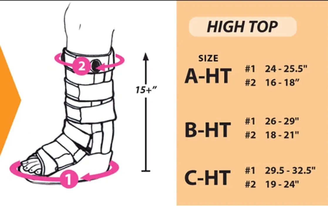 CastCoverz! Orthopedic Walking Boot Cover - Black - Size B - High Top - Fashionable, Protective, and Washable - Bootz! - Made in The USA