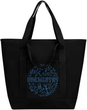Chemical Experimental Equation Portable Insulated Lunch Tote Bag Large Capacity Handbag for Office Work Picnic for Women Men