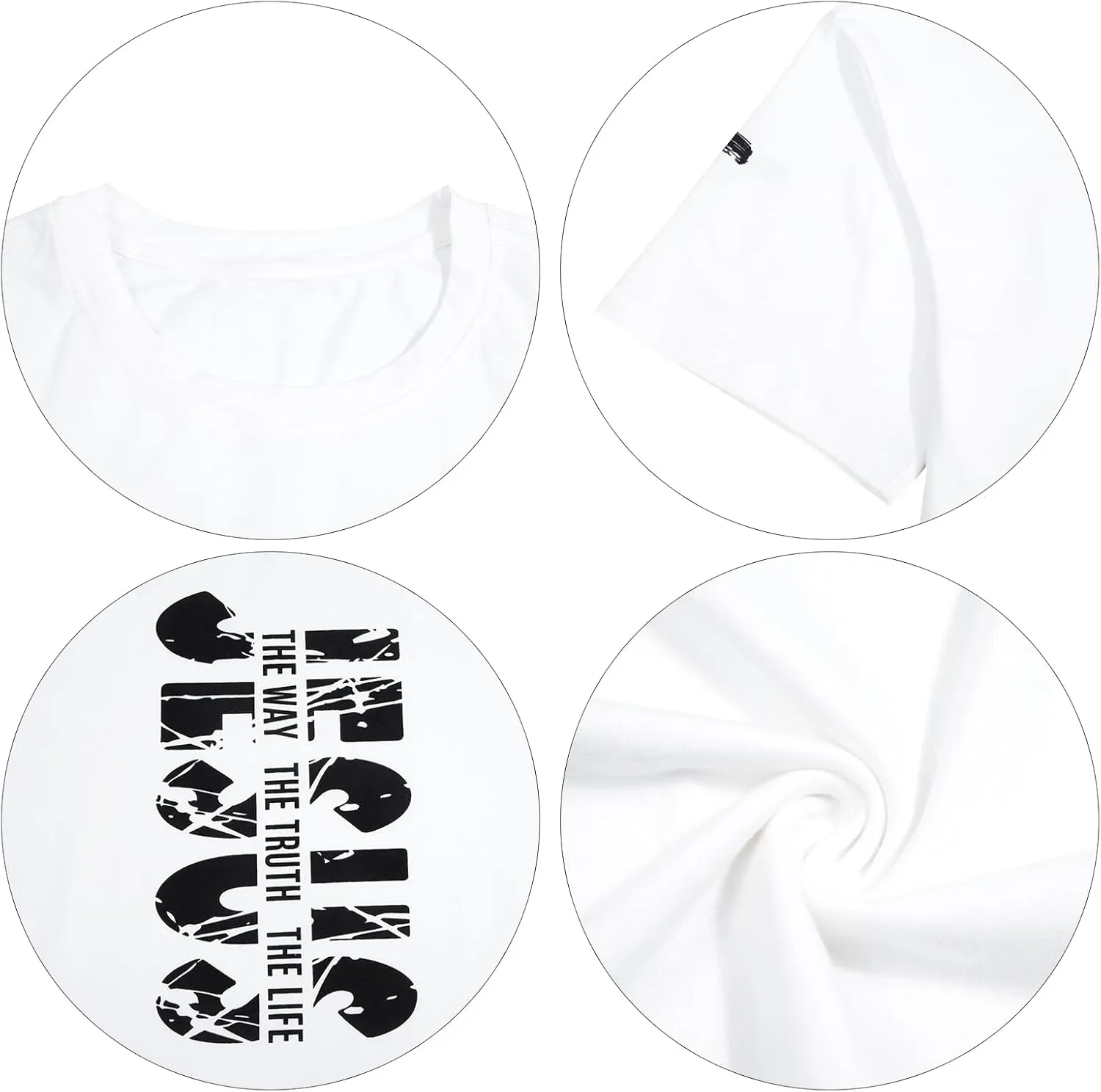 Christian Shirts for Men Inspirational God Faith Shirt Oversized Christian Faith Cross Tee Tops