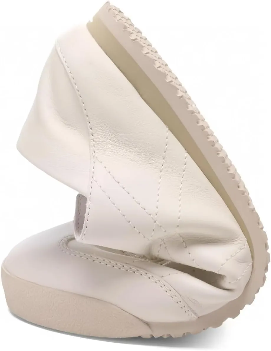 Classic Lace-up White Sneakers for Women Soft-Soled and Soft-surfaced Genuine Leather Flats Shoes Sporty Light Activities Casual Wear Office Work