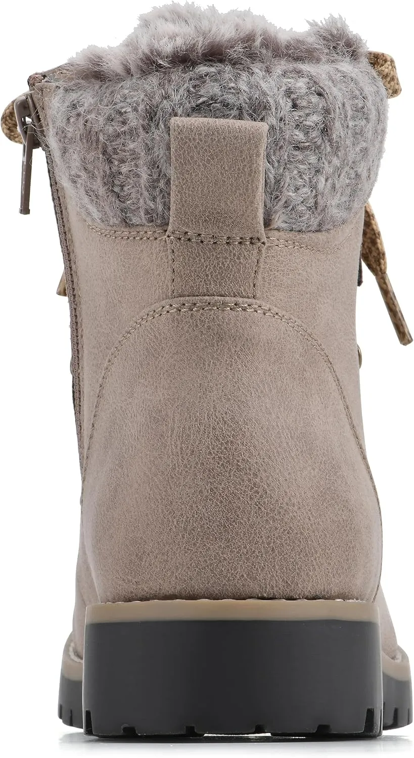 CLIFFS BY WHITE MOUNTAIN Women's Shoes Prized Lugged Lace-Up Ankle Bootie