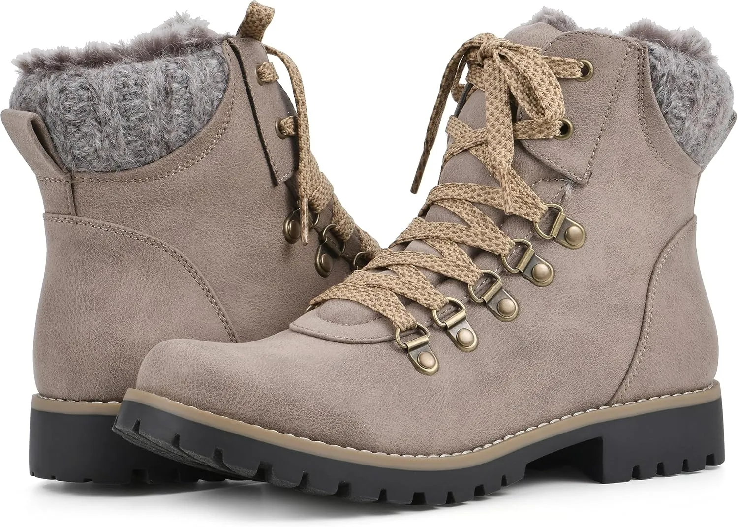 CLIFFS BY WHITE MOUNTAIN Women's Shoes Prized Lugged Lace-Up Ankle Bootie