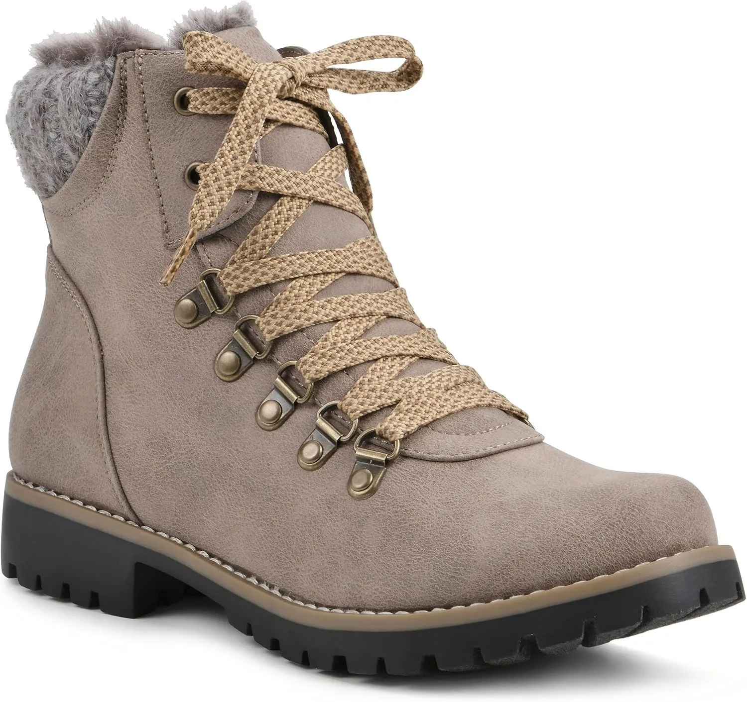 CLIFFS BY WHITE MOUNTAIN Women's Shoes Prized Lugged Lace-Up Ankle Bootie