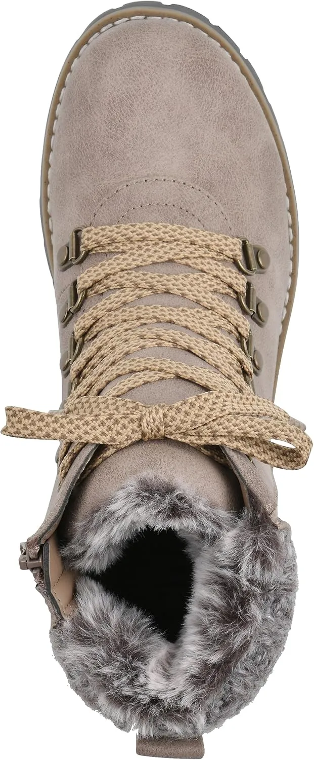 CLIFFS BY WHITE MOUNTAIN Women's Shoes Prized Lugged Lace-Up Ankle Bootie