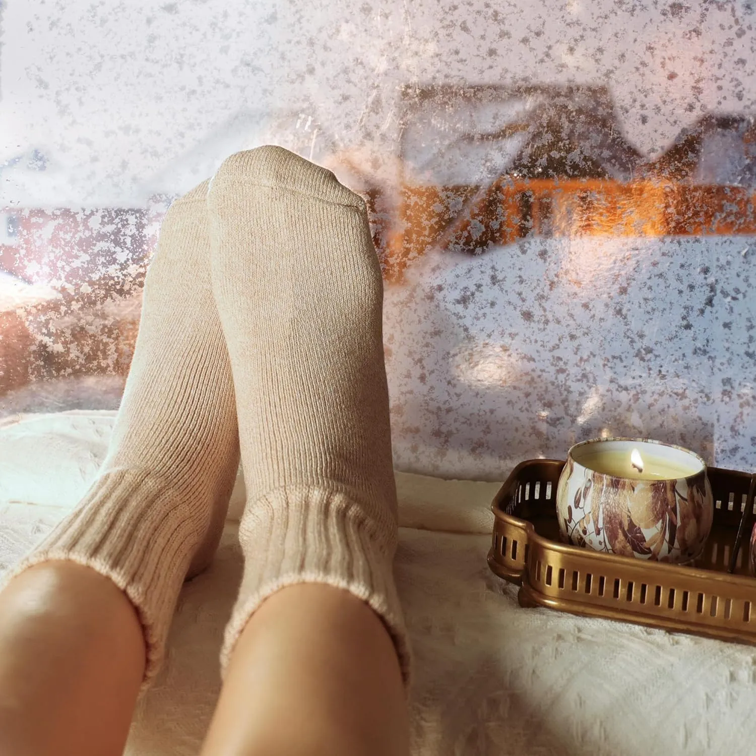 CLOSEMATE Womens Thick Full Cushioned Thermal Warm Boot Socks for Winter 3 Pairs