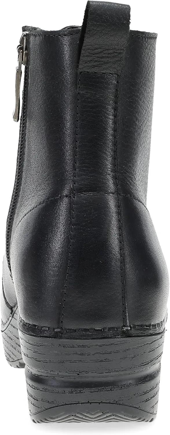 Dansko Sigourney Classic Stapled Clog in Lace-Up Boot Style for Women - Anti-Fatigue Rocker Bottom Promotes Forward Foot Motion