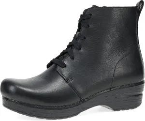 Dansko Sigourney Classic Stapled Clog in Lace-Up Boot Style for Women - Anti-Fatigue Rocker Bottom Promotes Forward Foot Motion