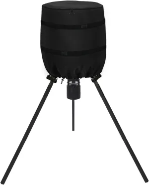 Deer Feeder Tripod Cover,Heavy Duty with Zipper Waterproof Cover for Moultrie 30-Gallon Deer Feeders (Black,Cover Only)