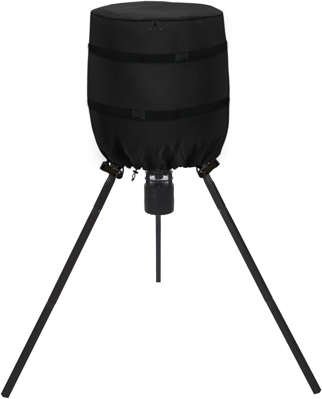 Deer Feeder Tripod Cover,Heavy Duty with Zipper Waterproof Cover for Moultrie 30-Gallon Deer Feeders (Black,Cover Only)