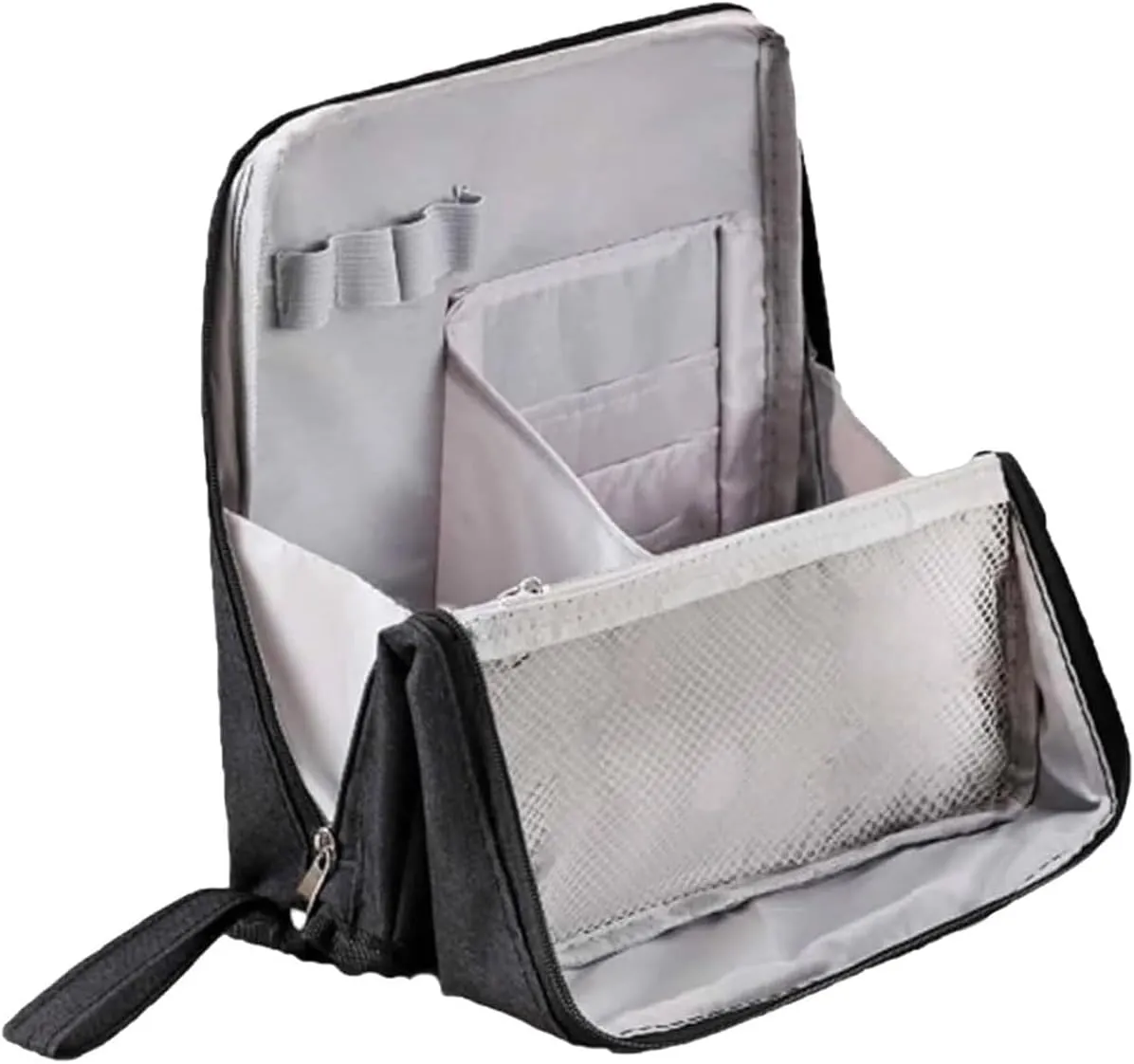 Doresty Makeup Bag, Standing Makeup Bag – Portable, Large Capacity, Multi-Purpose Large Capacity Oxford Cloth Standing Makeups Bags, Waterproof Multifunctional Make up Bags(Purple)