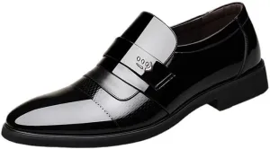 Dress Oxford for Men Slip On Business Formal Wear Large Size Black Casual Inner Heightening Suit Breathable British Groomsmen Shoes