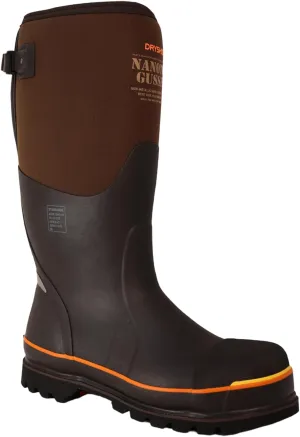 Dryshod Nanotoe Protective Gusset Safety Toe Work Boot - WIXIT Lining Brown/Orange