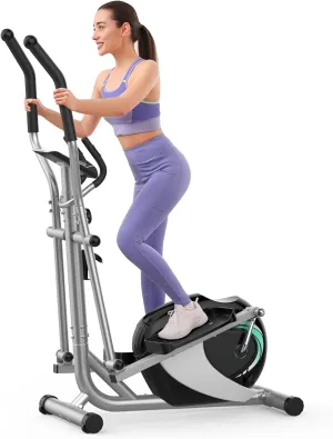 Elliptical Machine, Dripex Magnetic Elliptical Training Machines, Hyper-Quiet Fitness Cardio Elliptical Trainer w/ 6KG Flywheel, 8 Resistance Levels, Pulse Monitor, LCD Monitor, Device Mount