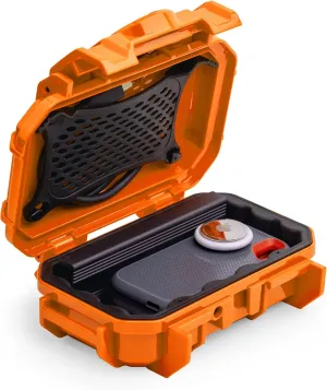 Evergreen 52 Waterproof Dry Box Protective Case - Travel Safe/Mil Spec/USA Made - for Cameras, Camping, Fishing, Hiking, Traveling, Water Sports, Knives, Survival (Orange)