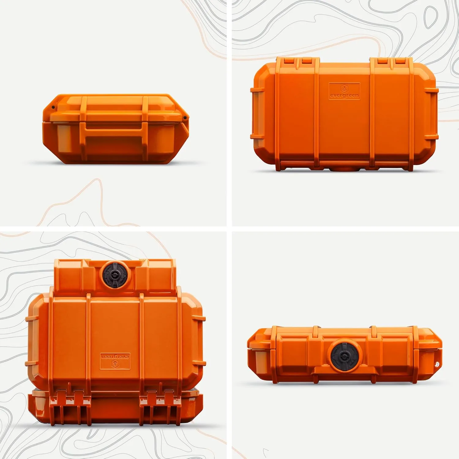 Evergreen X National Parks 56 EDC Dry Box Protective Case - National Parks Gift - for Phones, Camping, Travel, Adventure (SW Joshua Tree, Saguaro, Mon. Valley, Orange)