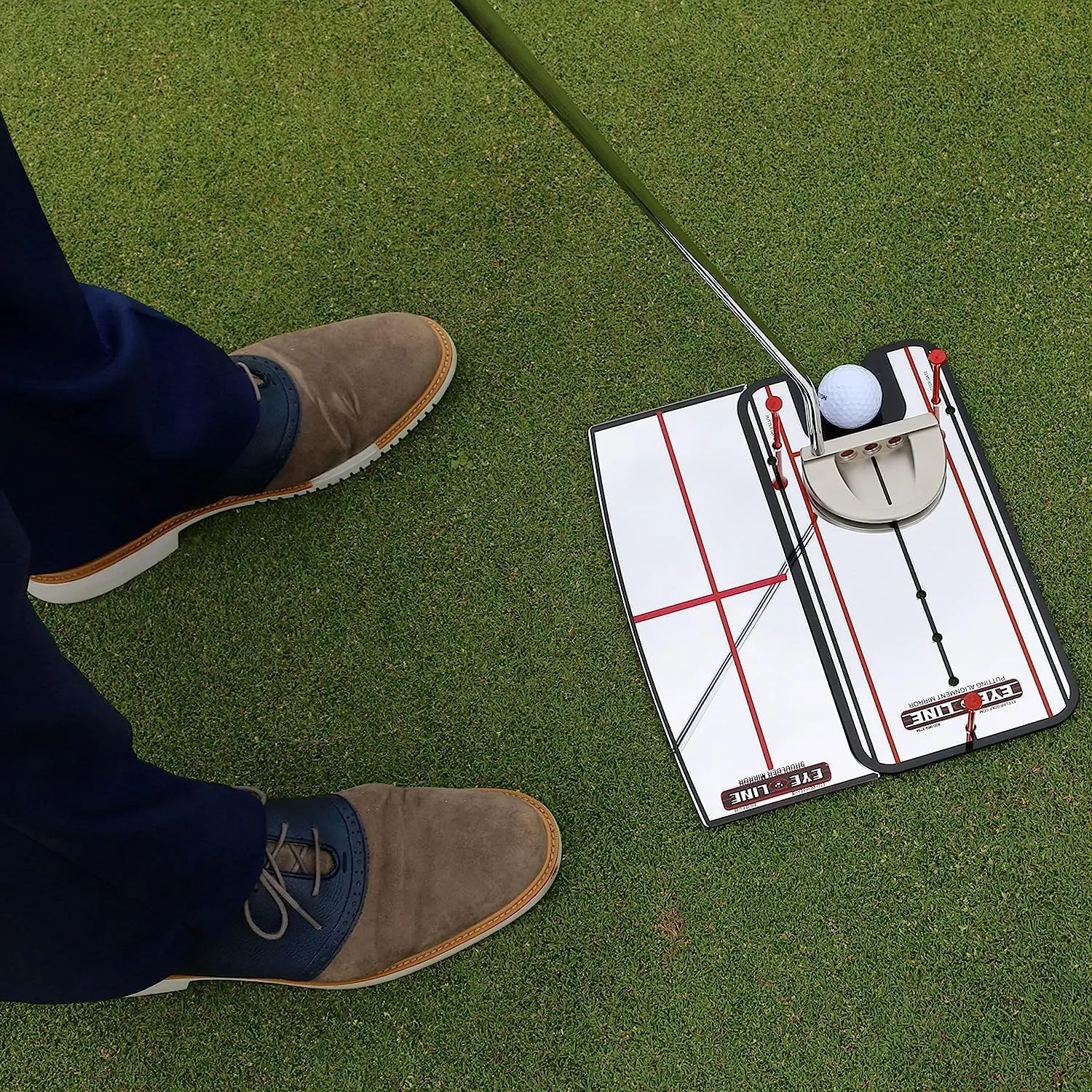 EyeLine Golf Putting Alignment Mirror, Portable Practice Putting Trainer Aid, As Seen on PGA Tour, Made in USA, Use Outdoors or on Indoor Putting mat