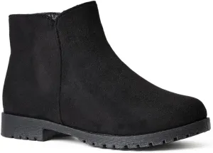 FabKids Girls Ankle Boots Short Booties Side Zipper Riding Boot Low Heels Dress Boot Shoes for Kids