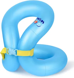 Floaties Swim Vest for Child, Portable Inflatable Pool Floats Swimming Ring with Adjustable Safety Buckle, Safety Swim Arm Bands with Double Surround Air Bag, Durable Float Tube for Kids