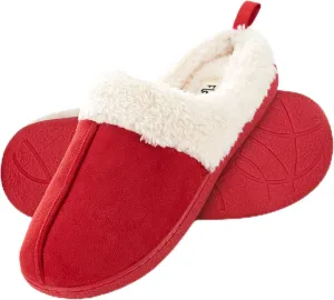 Floopi House Slippers for Women, Fur Lined Clog Womens Slippers Cozy Memory Foam with Indoor & Outdoor Anti Skid Sole