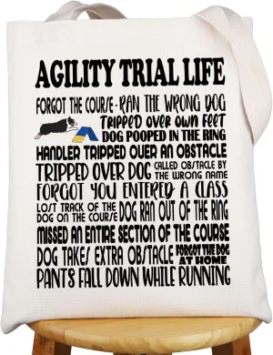 G2TUP Dog Agility Tote Bag Agility Trail Life Gifts Dog Training Shoulder Bag Border Collie Gift Dog Trainer Gift
