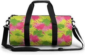 Gym Bag 17in for Men Women, Waterproof Foldable Sports Organizer, Durable Workout Travel Duffle Bag, Juicy Burst Tie-Dye-68