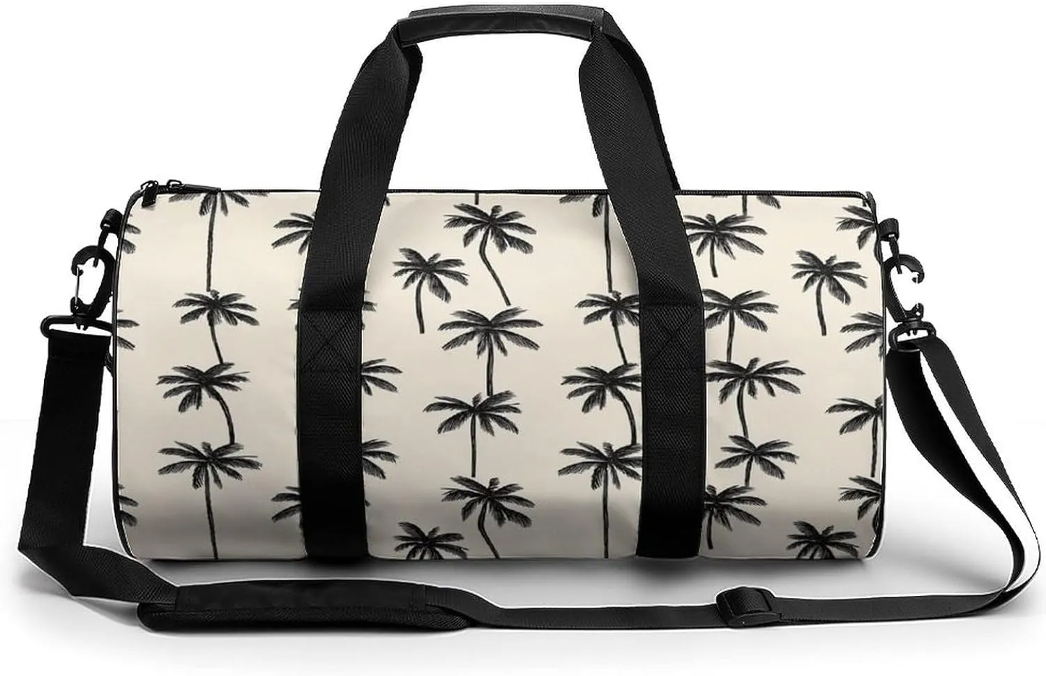 Gym Bag 17in for Men Women, Waterproof Foldable Sports Organizer, Durable Workout Travel Duffle Bag, Minimalist Tropics-70