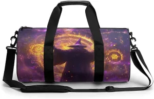 Gym Bag 17in for Men Women, Waterproof Foldable Sports Organizer, Durable Workout Travel Duffle Bag, Mystical Invocation-11