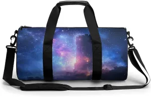 Gym Bag 17in for Men Women, Waterproof Foldable Sports Organizer, Durable Workout Travel Duffle Bag, Mystical Wizards Tower-14