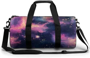 Gym Bag 17in for Men Women, Waterproof Foldable Sports Organizer, Durable Workout Travel Duffle Bag, Stellar Essence-82