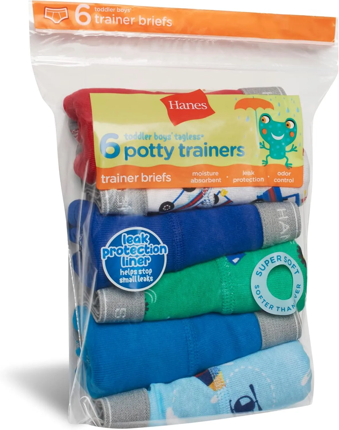 Hanes boys Potty Trainer Underwear 6-Pack
