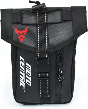 Hebetag Oxford Hiking Drop Leg Bag Waist Pack for Men Women Outdoor Travel Motorcycle Bike Riding Tactical Cycling Fishing Camping Thigh Fanny Pouch Pocket (Black Red)