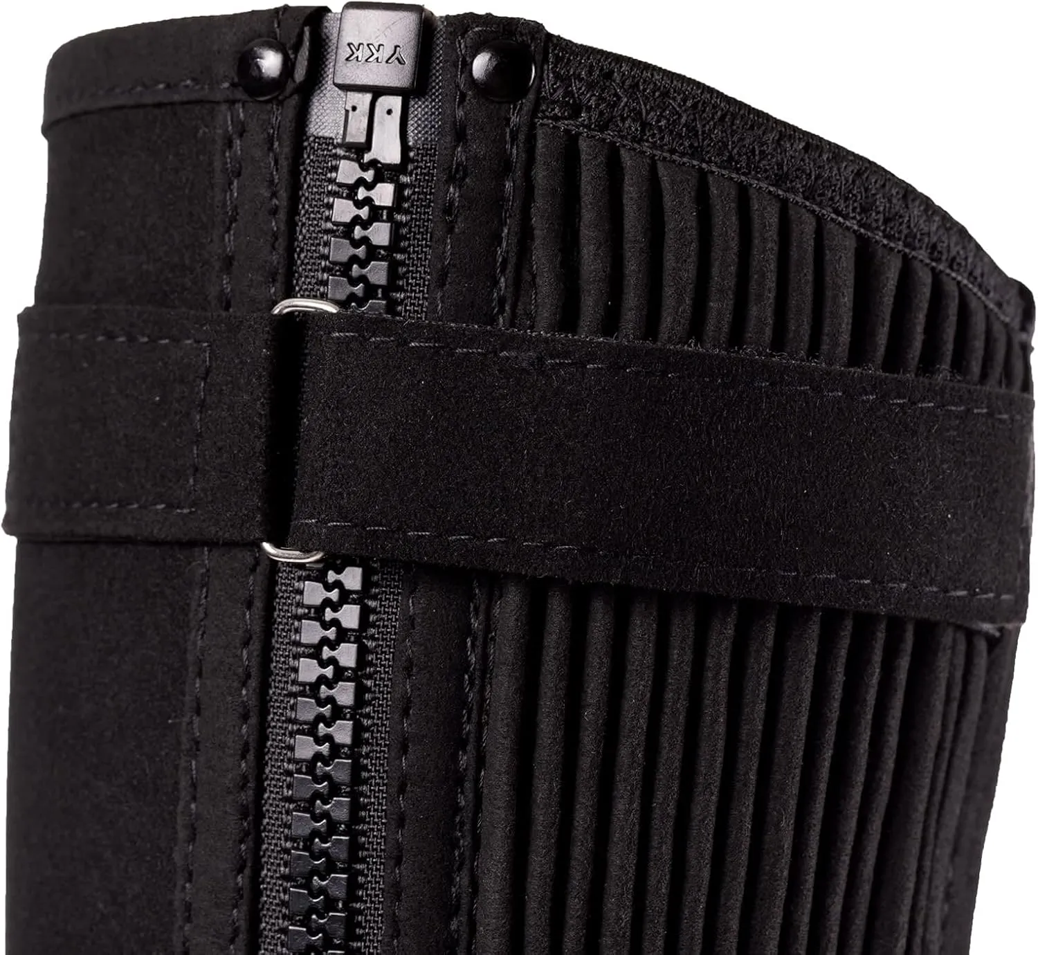 HORZE Amara Adult Equestrian Half Chaps | Synthetic Leather Zip-Up Pair | Accurate Size Chart in Images