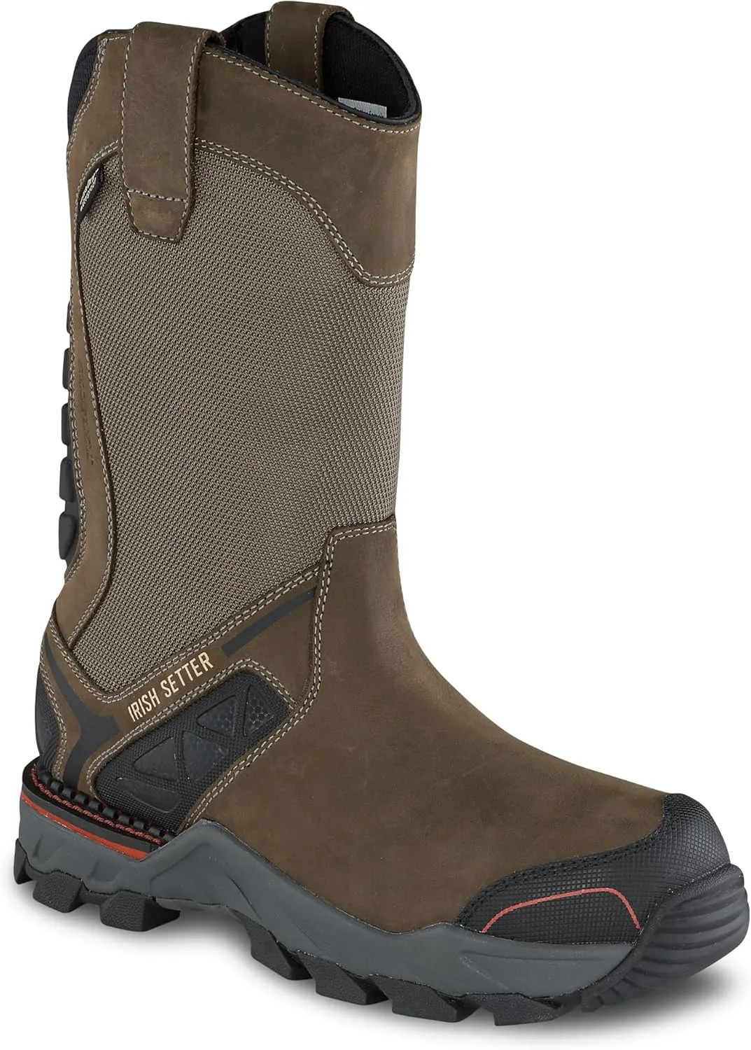 Irish Setter, Crosby, Men’s, 11", Waterproof, Non-Metallic Safety Toe, Work Boot, Gray