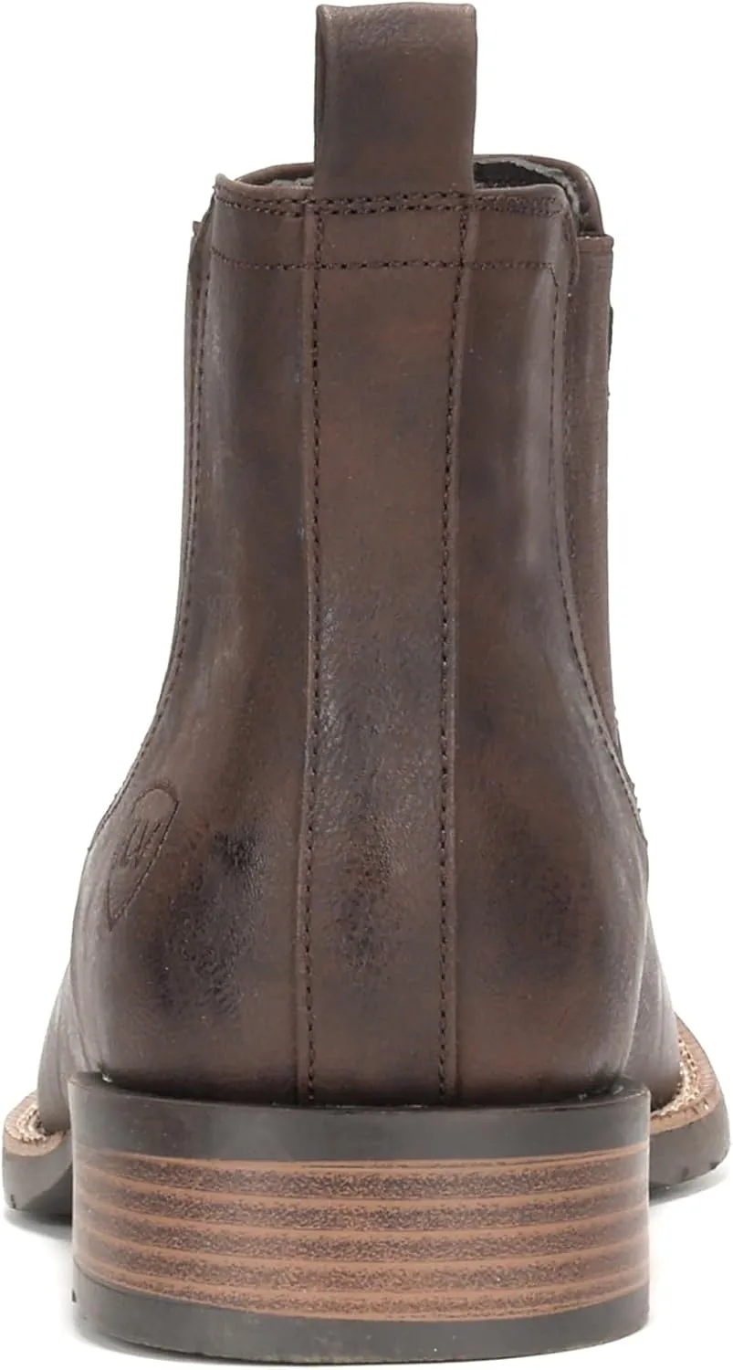 IUV Cowboy Boots For Men Ankle Boots Western Boot Casual Dress Slip On Chelsea Men