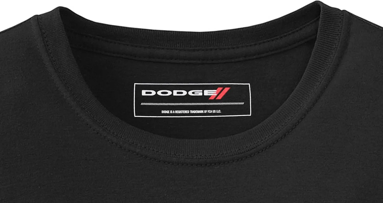 JH DESIGN GROUP Men's Dodge Challenger Car Short Sleeve Crew Neck Black T-Shirt
