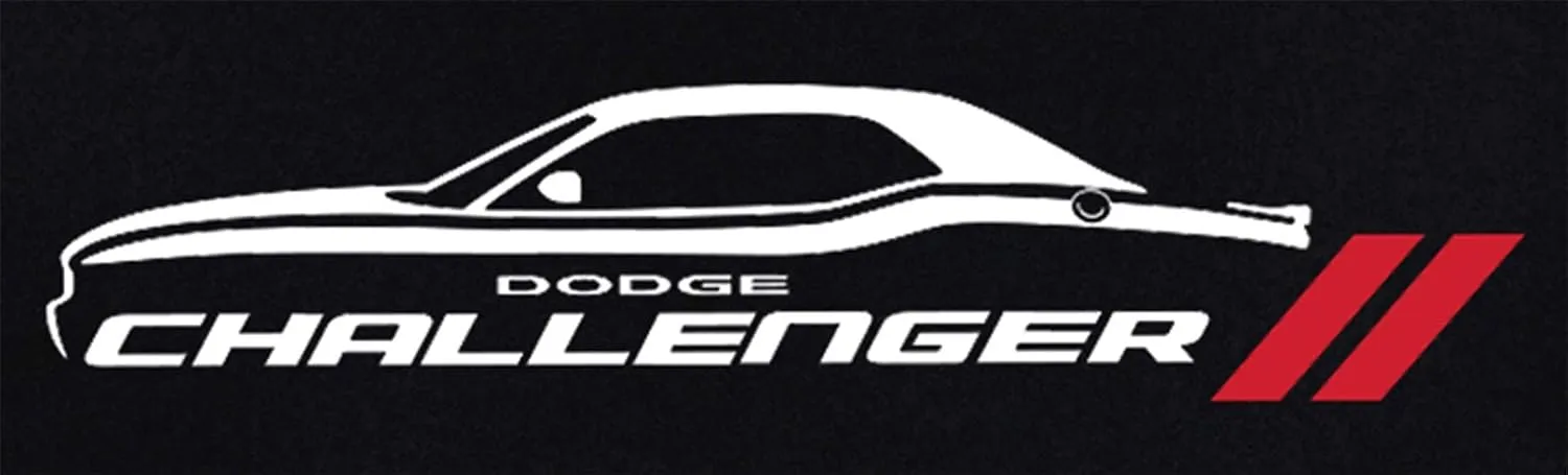 JH DESIGN GROUP Men's Dodge Challenger Car Short Sleeve Crew Neck Black T-Shirt