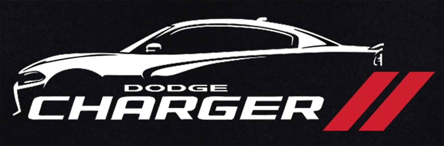 JH DESIGN GROUP Men's Dodge Charger Silhouette Short Sleeve Crew Neck T-Shirt